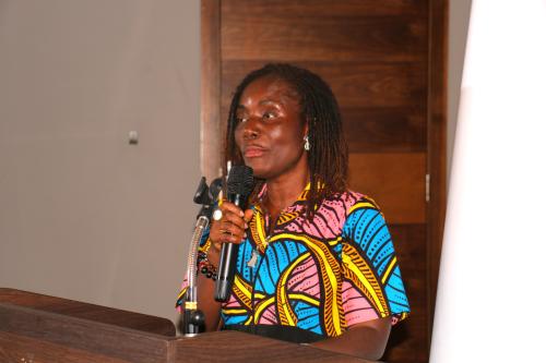 AAL Country director Elizabeth present communique to Government 