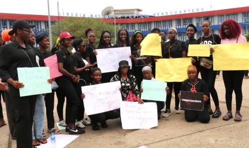 young feminists at the GBV Solidarity