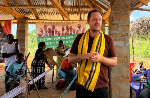 Caleb of Swedish Embassy making remarks