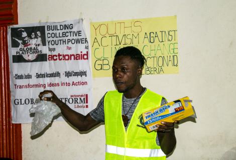 Emmanuel runs a youth empowerment club in his community in Matadi, Montserrado County. He trains young people in digital engagement and climate justice advocacy. He believes digital engagement will enable young people to mobilize and organize effectively given the high numbers of young people using digital spaces.