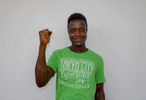 Johnson Blamah aged 32 years is a member of the Gbarma Community Based Organization. He is one of the few young men in Gbarma who have shown passion to support women's leadership, participation, and inclusion. He describes himself as a champion of women and girls rights. He believes that if all men stand for the rights of women, the society will be equal and there will be no violation.