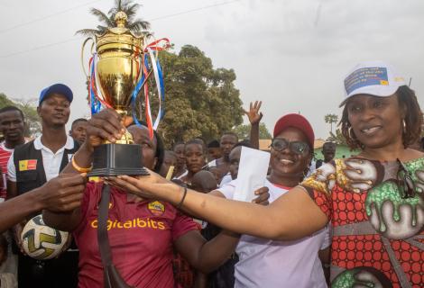 The tournament attracted over 1,000 women and girls, as well as men, who joined the call to end harmful traditional practices through marching in and around Gbarma District. Messages that condemned HTPs, were displayed through posters and banners. Community leaders' involvement and presence helped to increase attendance, and the event received widespread support from both counties of Bong and Gbarpolu.