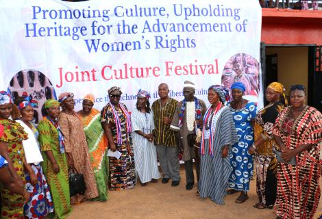 ActionAid Country Director and partners at the cultural festival