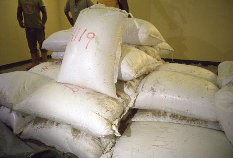 Harvested Reed Seed from Poukpeh Narica L-19 rice packed in an MOA Warehouse