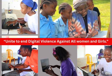 young feminists at on practical digital safety training session