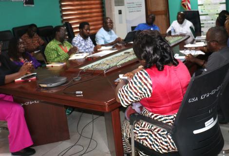 Secretary General Arthur Larok address executives of EPA