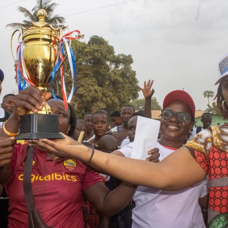 The tournament attracted over 1,000 women and girls, as well as men, who joined the call to end harmful traditional practices through marching in and around Gbarma District. Messages that condemned HTPs, were displayed through posters and banners. Community leaders' involvement and presence helped to increase attendance, and the event received widespread support from both counties of Bong and Gbarpolu.