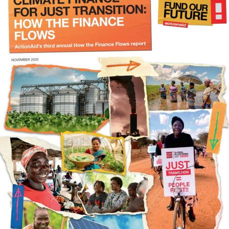 Cover page on Climate Finance for Just Transition: How the Finance Flows