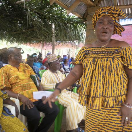 Jartu Johnson ramarks at Traditional Art School Launching