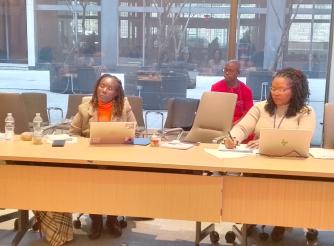 Right: Elizabeth G. Johnson - ActionAid Liberia's Country Director, calls for a collective Action to transform women and young people's involvement in policy decision making.