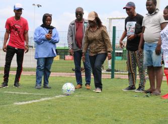 Elizabeth Gbah Johnson at International Youth Day in Monrovia