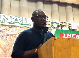 Deputy Minister Bill McGill deliver keynote address at ActionAid Liberia National Climate Justice Summit 2025 proxy for Augustine Kpehe Ngafuan