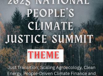 Cover page for the Joint COMMUNIQUÉ of The NATIONAL PEOPLE’S SUMMIT ON CLIMATE JUSTICE