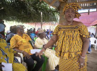 Jartu Johnson ramarks at Traditional Art School Launching